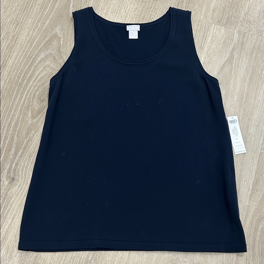 Chico's Black Scoop Neck Tank